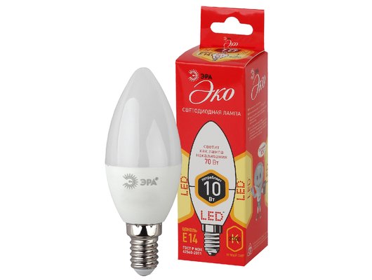 Лампочки LED E14 ЭРА LED B35-10W-827-E14